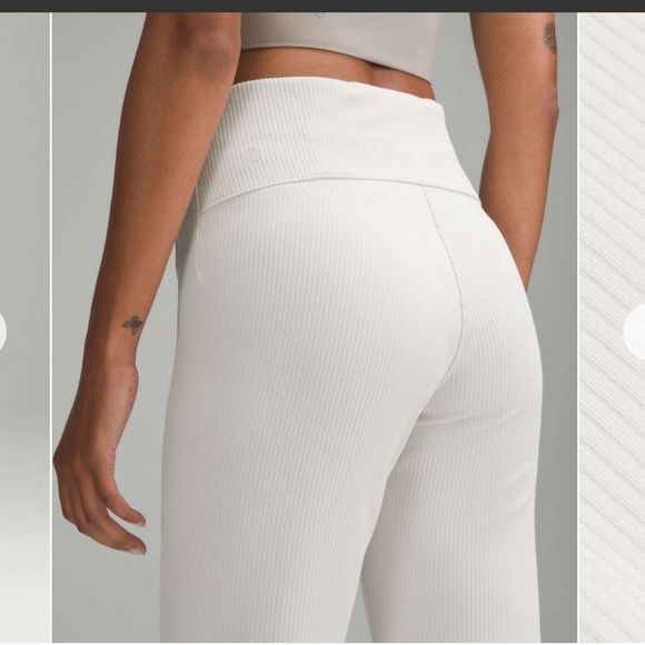 Lululemon Ribbed Softstreme Flared Pant * 32.5 bone size 10 - Picture 3 of 13